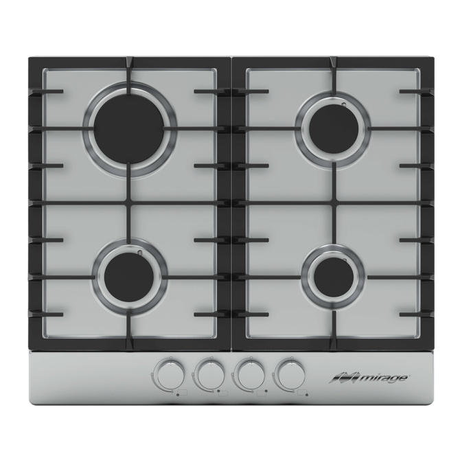 Mirage Parrilla de Gas MPS60GB, 4 Quemadores, Acero Inoxidable