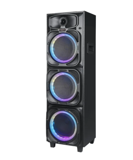 Misik Bafle Profesional Amplificado MB2308, Bluetooth, Alámbrico/Inalámbrico, 350W RMS, 35.000W PMPO, USB, XLR, Negro