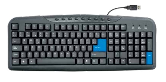 Teclado Mitzu 18-8342, Alámbrico, USB, Negro