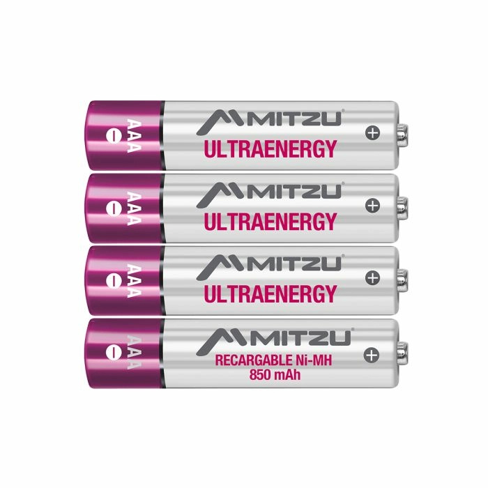 Mitzu Pila Recargable AAA, 1.2V, 4 Piezas