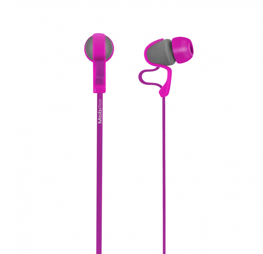 Mobifree Audífonos Intrauriculares con Micrófono Urban Kaos, Alámbrico, 1.2 Metros, 3.5mm, Rosa