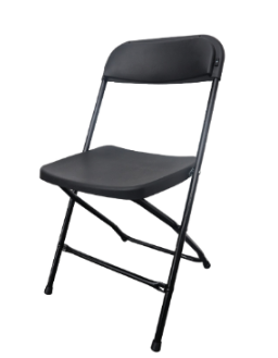 Modamob Silla Plegable VC001, Plástico, Negro
