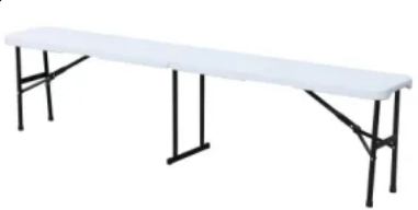 Modamob Mesa Plegable ZL-ZD183-80-MP, 28cm x 48 mm, Blanco