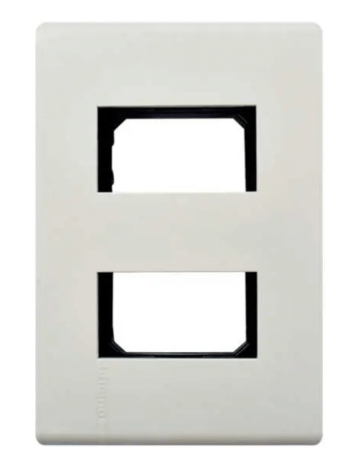 Modus Pro Placa de Pared E5N2PTLM, 2 Puertos, Blanco