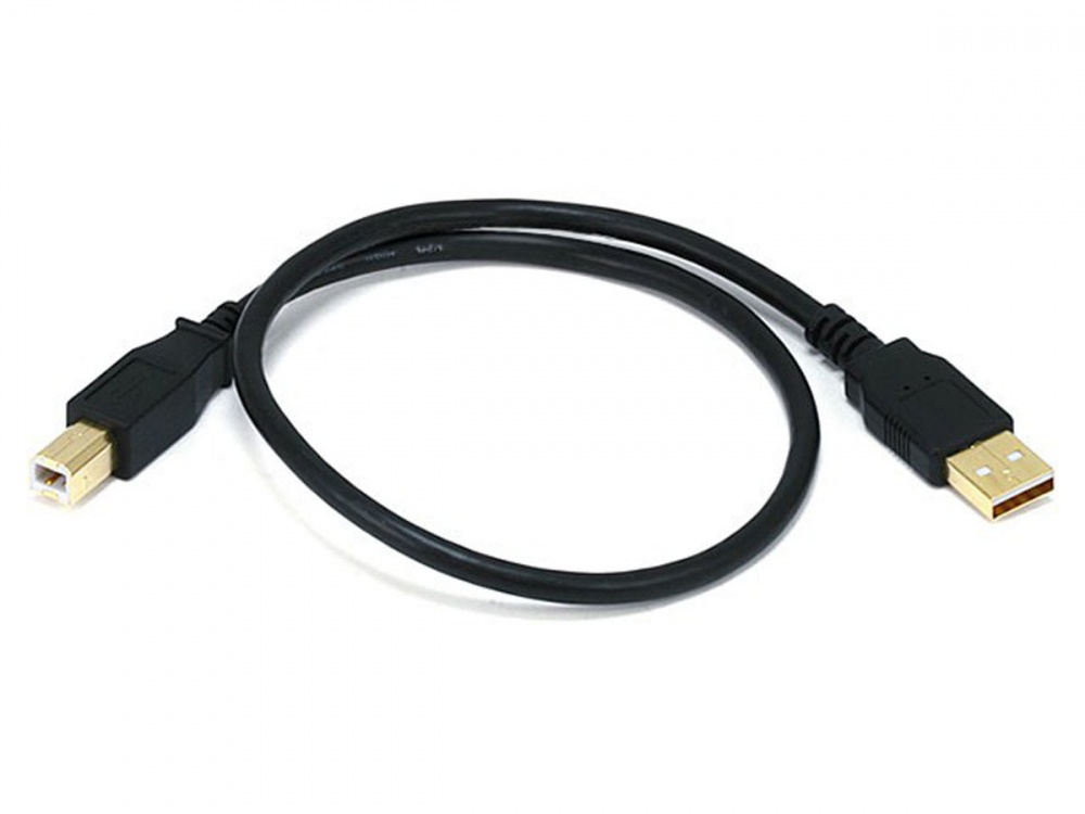Monoprice Cable USB-A Macho - USB-B Macho, 45cm, Negro