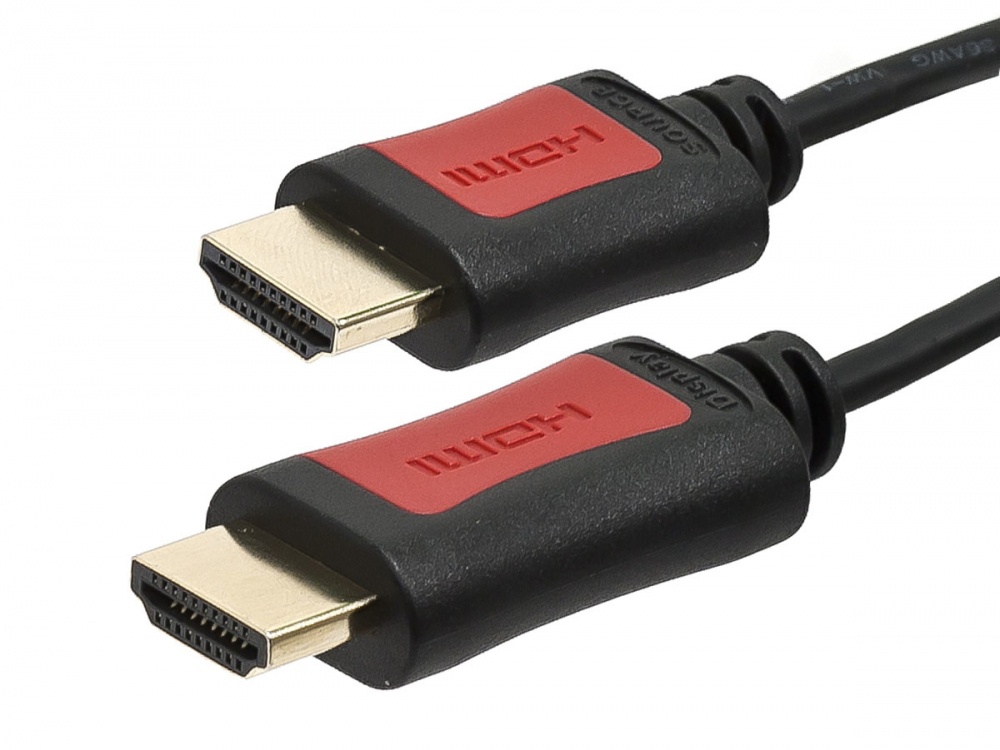 Monoprice Cable HDMI Macho - HDMI Macho, 4.5 Metros, Negro/Rojo