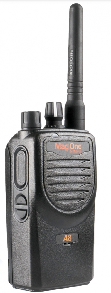 Motorola Radio Análogo Portátil Mag One A8, 16 Canales, 450-470 MHz, Negro