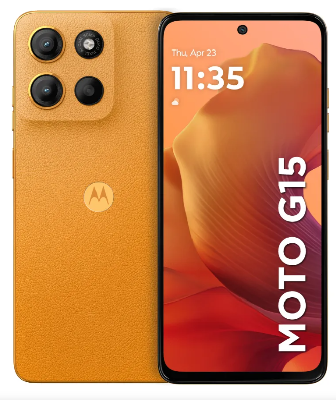 Motorola Moto G15 6.72" Dual SIM, 128GB, 4GB RAM, Naranja