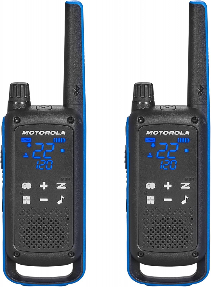 Motorola Kit de Radios, Portátil T802, 22 canales, 156.025 - 162 MHz, 2 Piezas
