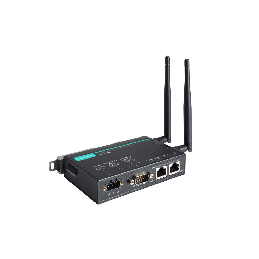 Cliente Moxa AWK-1137C-US, 300 Mbit/s, 2x RJ-45, 2.4/5GHz, 2 Antenas de 2 dBi