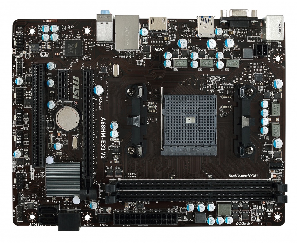 Tarjeta Madre MSI microATX A68HM-E33 V2, S-FM2+, AMD A68H, HDMI, 32GB DDR3 para AMD