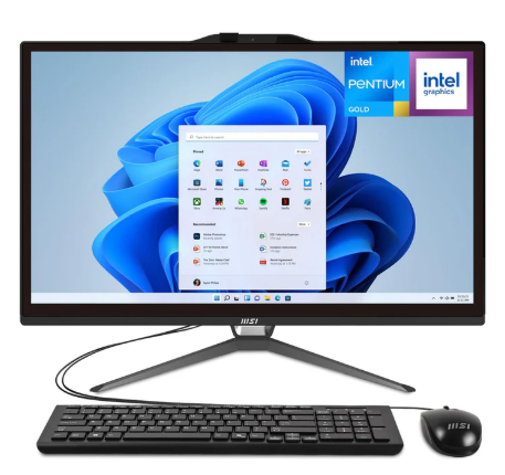 MSI PRO AP222T All-in-One 21.5", Intel Pentium Gold G7400, 12GB, 128GB SSD, Windows 11 Home 