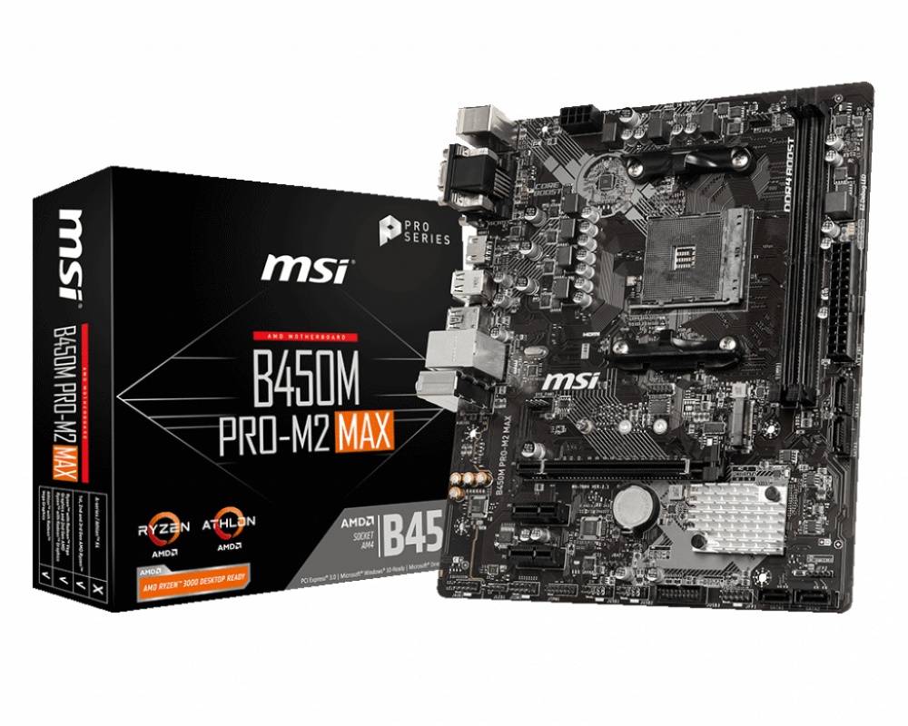 Tarjeta Madre MSI Micro ATX B450M PRO-M2 MAX, S-AM4, AMD B450, HDMI, 32GB DDR4 para AMD