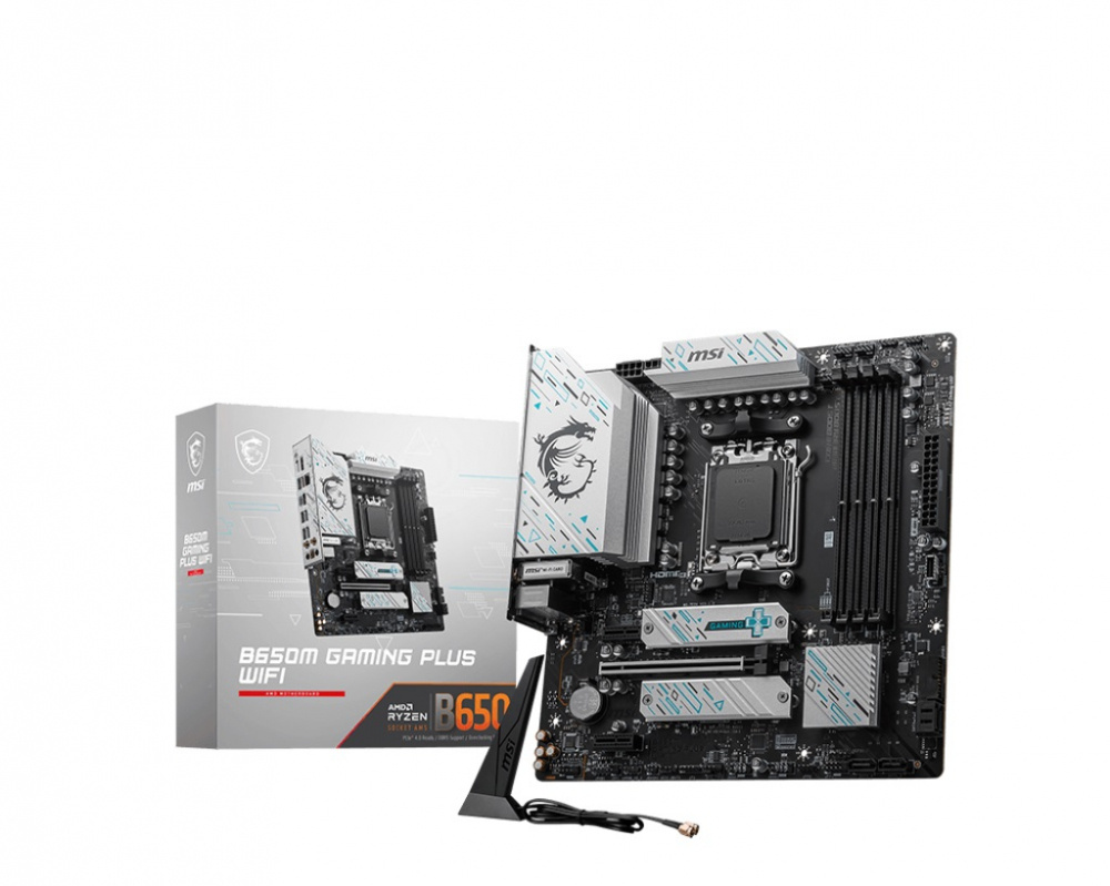 Tarjeta Madre MSI B650M GAMING PLUS WIFI, Micro-ATX, Socket AM5, AMD B650, 192GB DDR5, HDMI/DP para AMD 