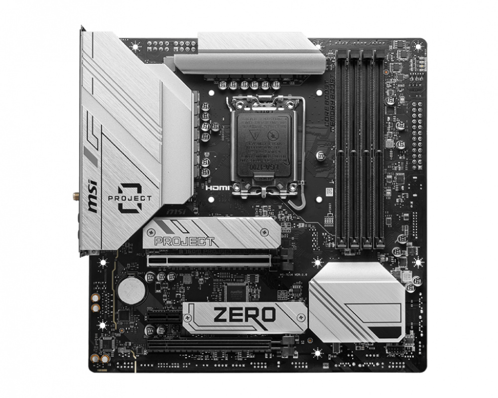 Tarjeta Madre MSI Micro-ATX B760M PROJECT ZERO, S-1700, Intel B760, HDMI, 256GB DDR5 para Intel