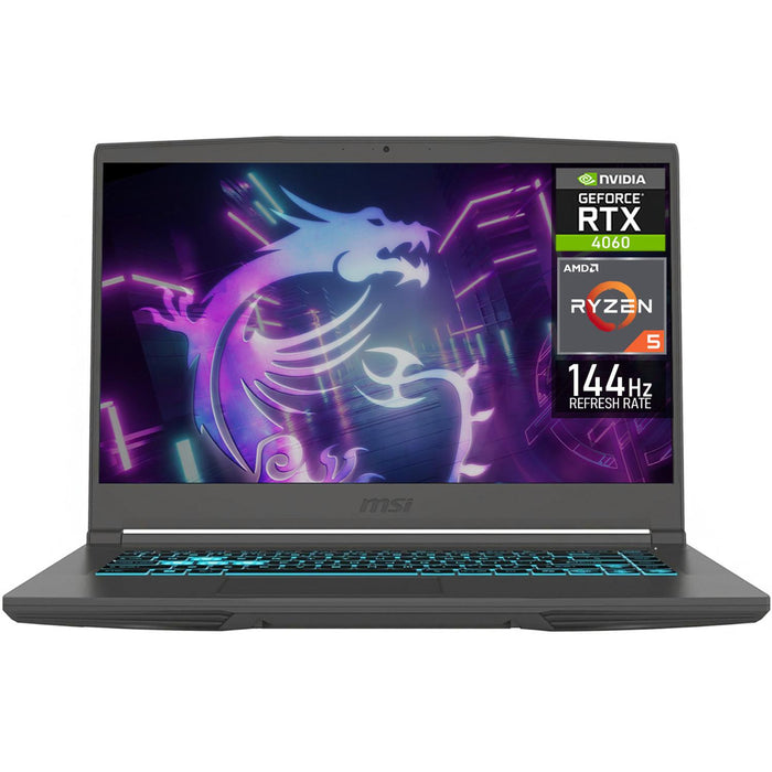 Laptop Gamer MSI Thin 15, 15.6" 1920x1080 Full HD, AMD Ryzen 5 7535HS, NVIDIA GeForce RTX 4060, 16GB, 512GB SSD, Windows 11 Home, Inglés