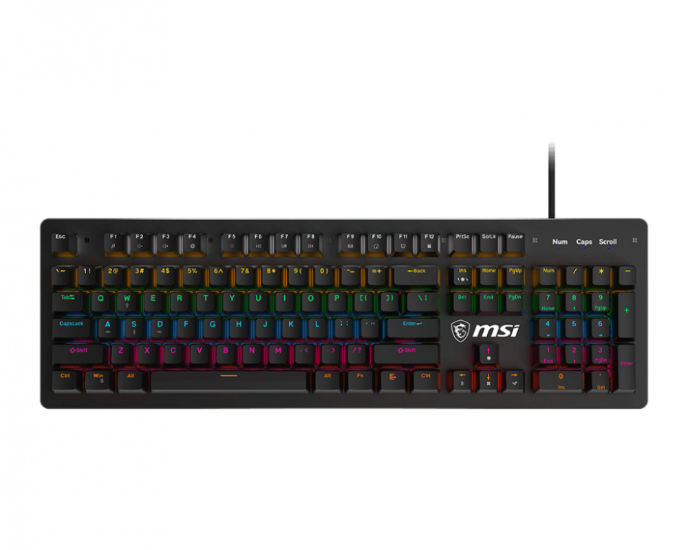 Teclado Gamer MSI Forge GK300 LED RGB, Teclado Mecánico, Outemu Blue, Alámbrico, USB, Negro, Español 