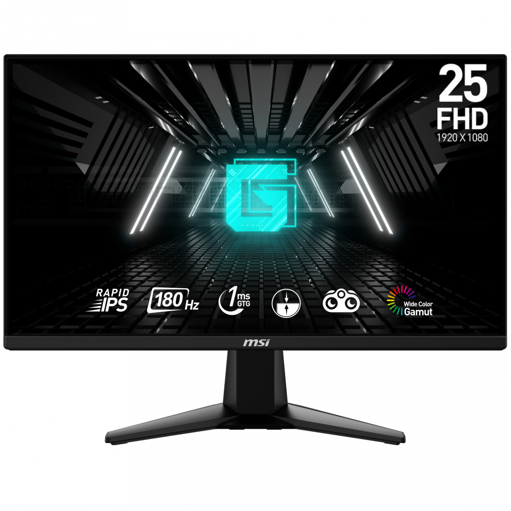 Monitor Gamer MSI G255F LCD 24.5", 1920x1080 Full HD, 180Hz, HDMI/DisplayPort, Negro 