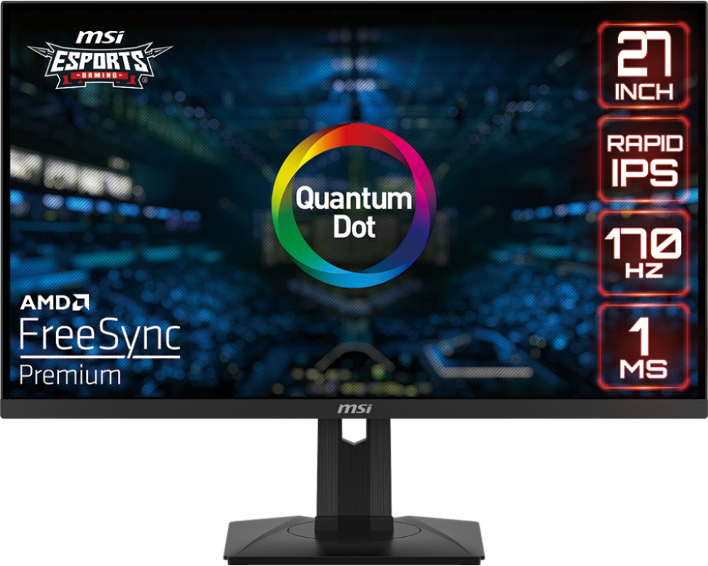 Monitor Gamer MSI G274QPF-QD IPS 27", Quad HD, FreeSync, 170Hz, HDMI, Negro