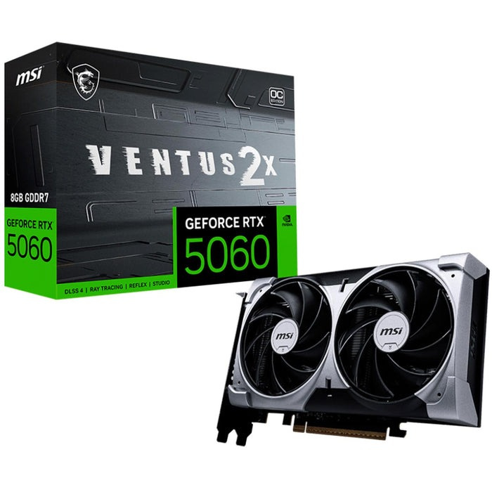 Tarjeta de Video MSI NVIDIA GeForce RTX 5060 VENTUS 2X OC, 8GB 128-bit GDDR7, PCI Express x16 5.0