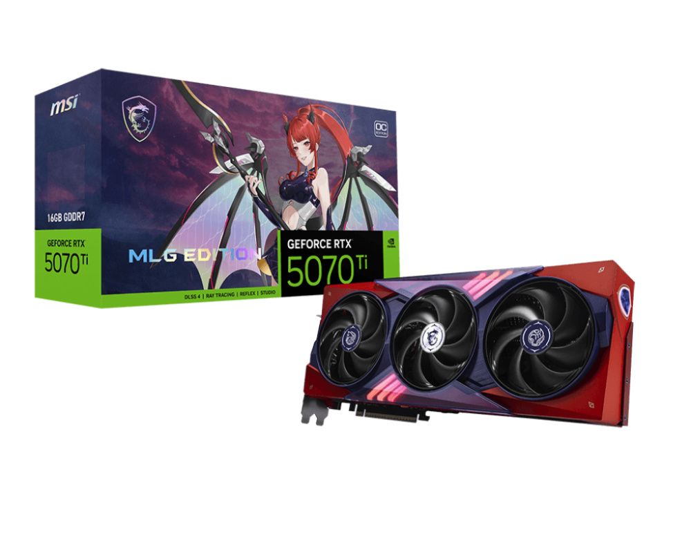 Tarjeta de Video MSI NVIDIA GeForce RTX 5070 Ti MLG EDITION OC, 16GB 256-bit GDDR7, PCI Express 5.0