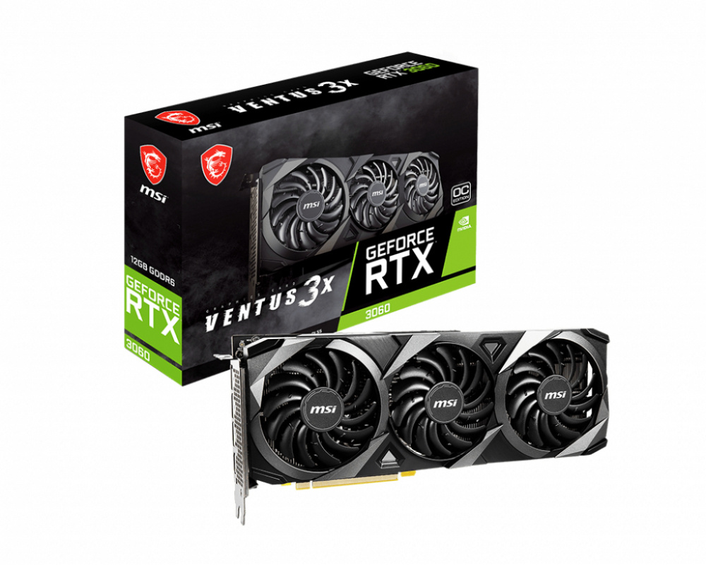 Tarjeta de Video MSI NVIDIA GeForce RTX 3060 Ventus 3X 12G OC, 12GB 192-bit GDDR6, PCI Express 4.0