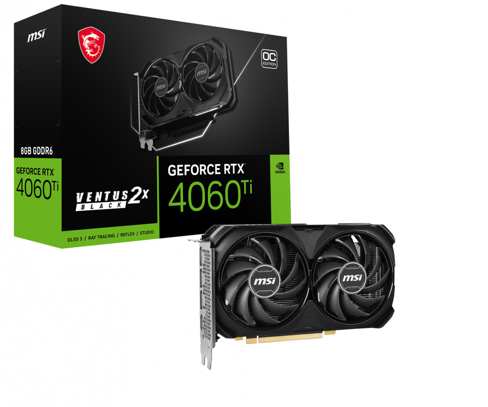Tarjeta de Video MSI NVIDIA GeForce RTX 4060 Ti Ventus 2X, 8GB 128-bit GDDR6, PCI Express 4.0