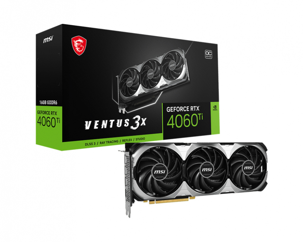 Tarjeta de Video MSI NVIDIA GeForce RTX 4060 Ti VENTUS 3X 16G OC, 16GB 128-bit GDDR6, PCI Express 4.0 x16
