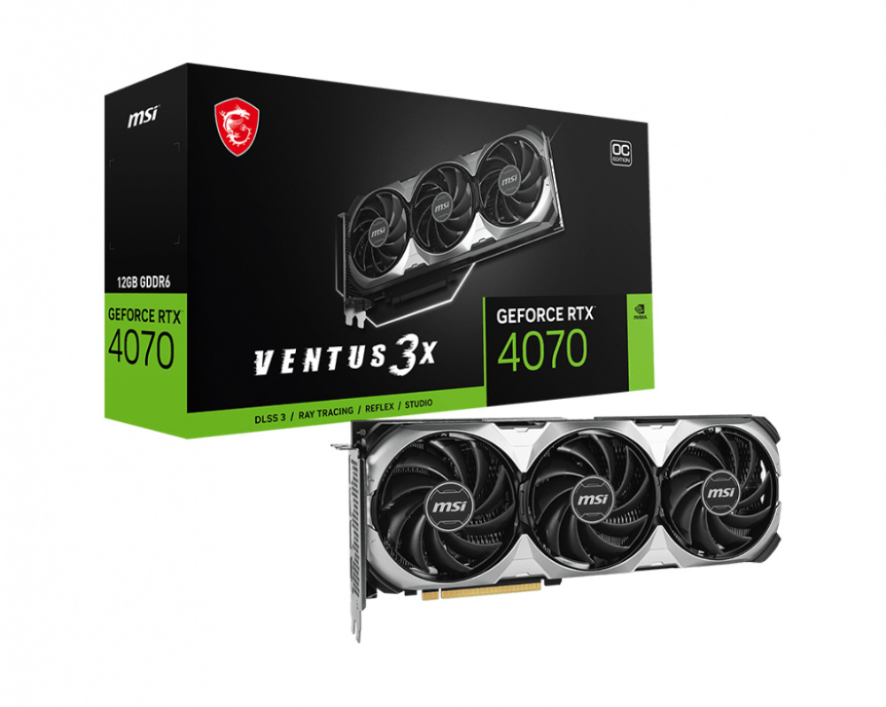 Tarjeta de Video MSI NVIDIA GeForce RTX 4070 VENTUS 3X 12G OC, 12GB 192-bit GDDR6X, PCI Express 4.0