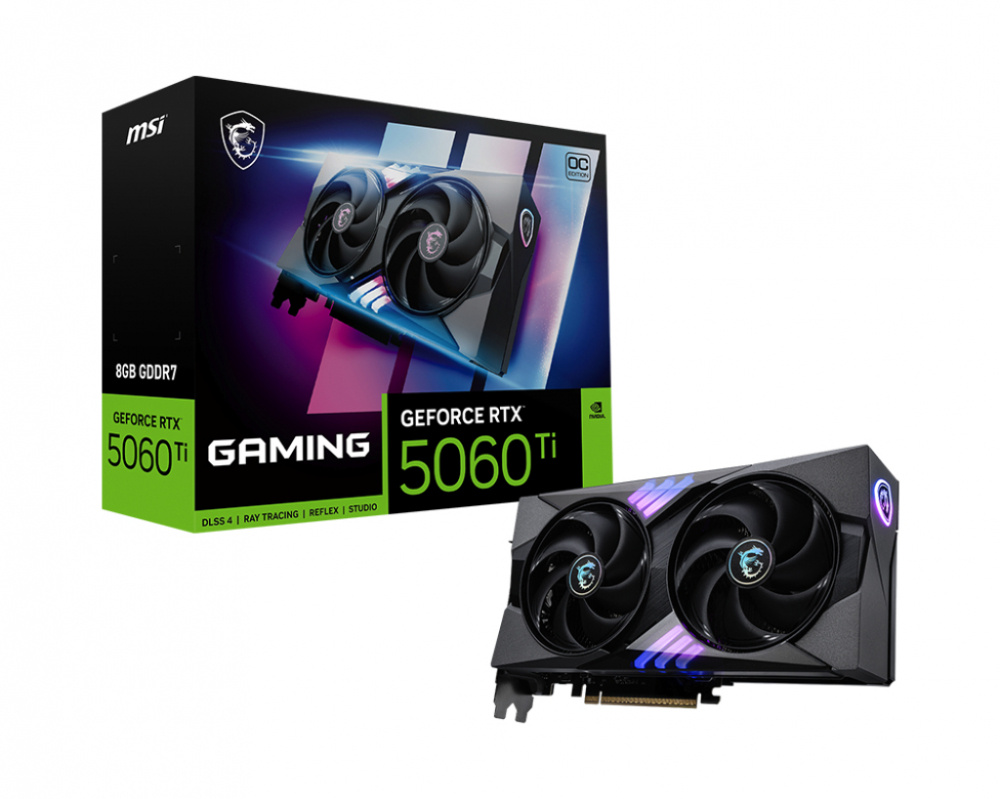 Tarjeta de Video MSI NVIDIA GeForce RTX 5060 Ti 8G GAMING OC, 8GB 128-bit GDDR7, PCI Express x16 5.0