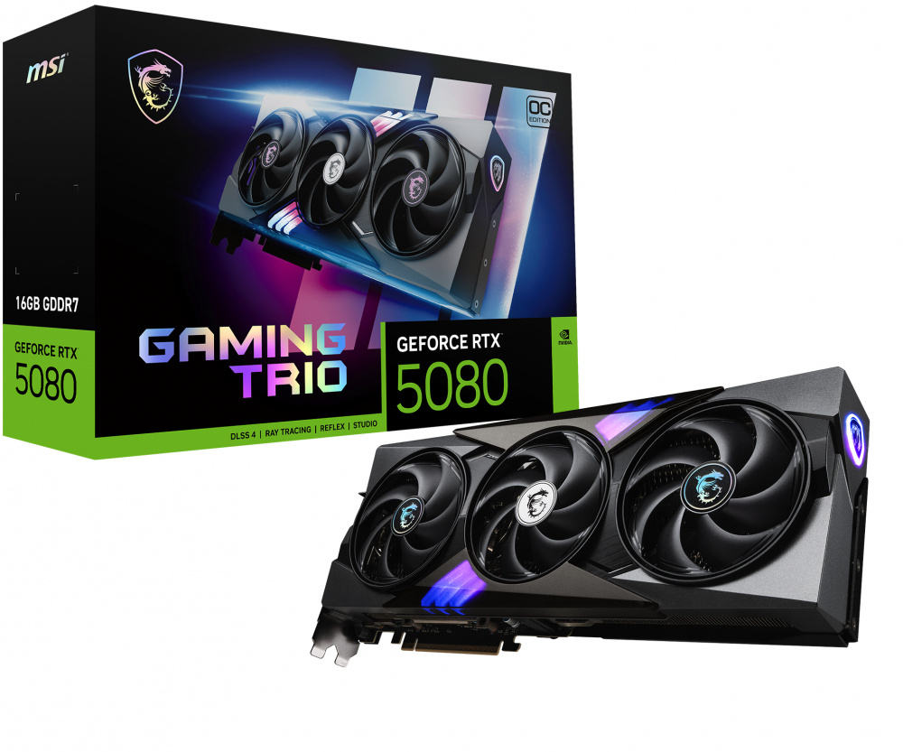 Tarjeta de Video MSI NVIDIA GeForce RTX 5080 GAMING TRIO OC, 16GB 256-bit GDDR7, PCI Express x16 5.0