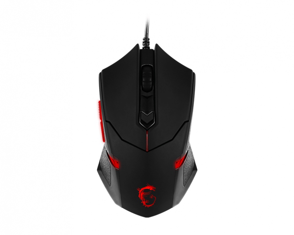 Mouse Gamer MSI Óptico Interceptor DS B1, Alámbrico, USB, 1600DPI, Negro/Rojo