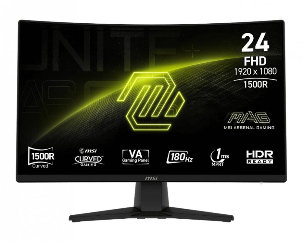Monitor Gamer Curvo MSI MAG 242C LCD 23.6", 1920x1080 Full HD, 180Hz, HDMI/DisplayPort, Negro