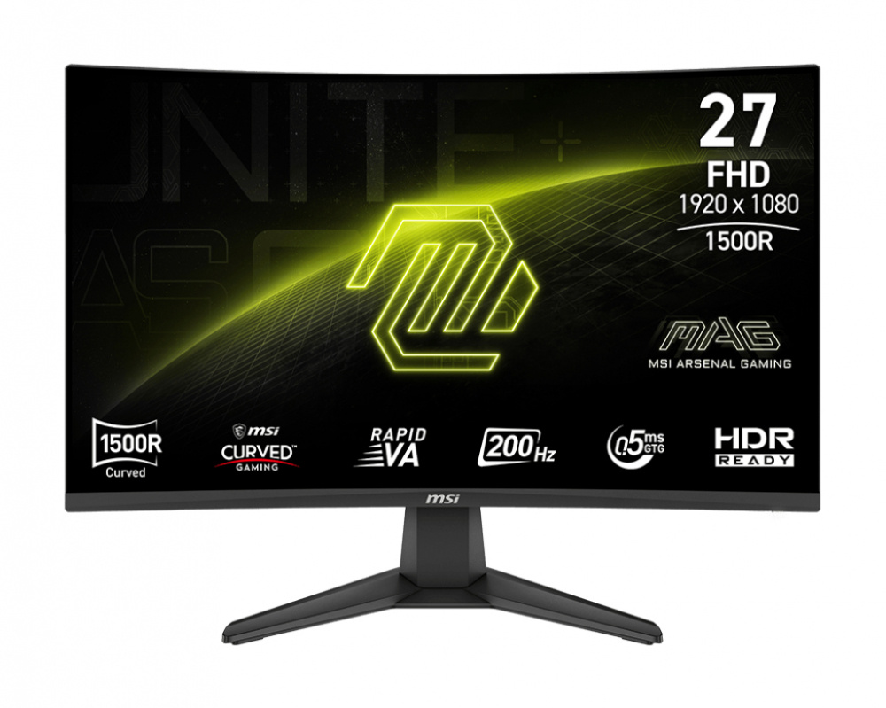Monitor Gamer Curvo MSI MAG 276CF E20 LCD 27", 1920x1080 Full HD, 200Hz, HDMI/DisplayPort, Negro 