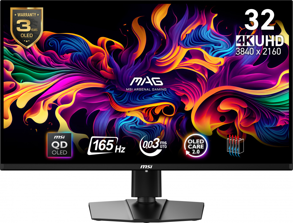 Monitor Gamer MSI MAG 321UP QD-OLED QD-OLED 31.5", 3840x2160 4K Ultra HD, 165Hz, HDMI/DisplayPort, Negro