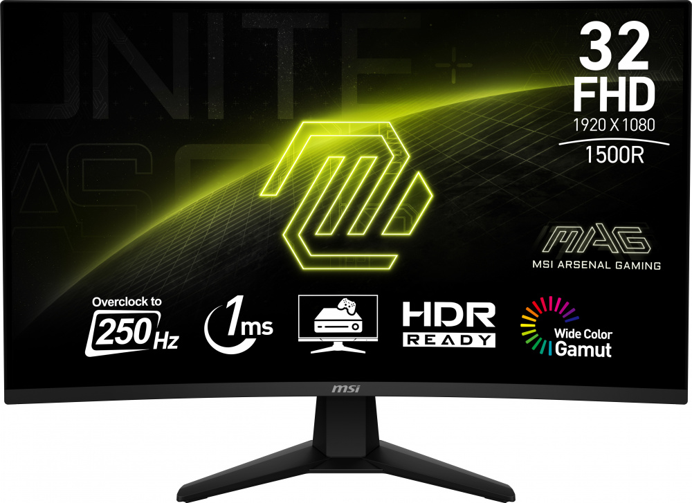 Monitor Gamer Curvo MSI MAG 32C6X LED 31.5", 1920x1080 Full HD, 180Hz, HDMI/DisplayPort, Negro