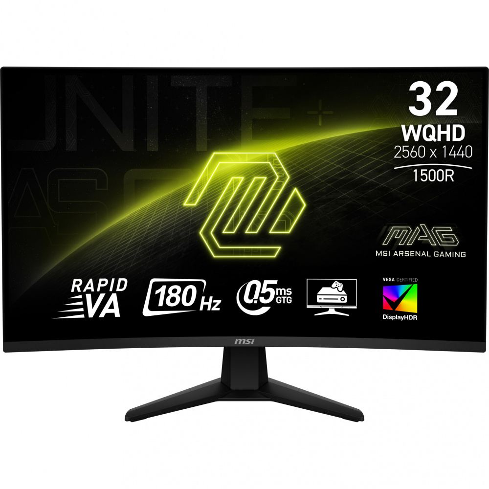 Monitor Gamer Curvo MSI MAG 32CQ6F LED 31.5", 2560x1440 Quad HD, 180Hz, HDMI/DisplayPort, Negro 