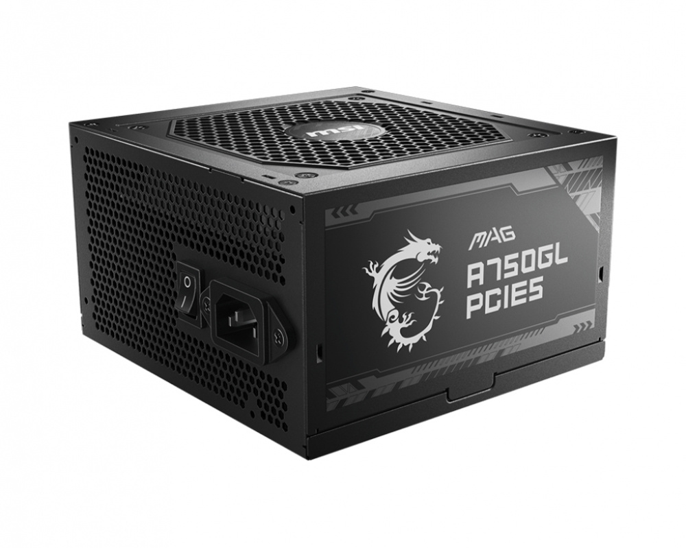 Fuente de Poder MSI MAG A750GL PCIE5 80 PLUS Gold ATX, Modular, 24-pin ATX, 12VHPWR, 120mm, 750W