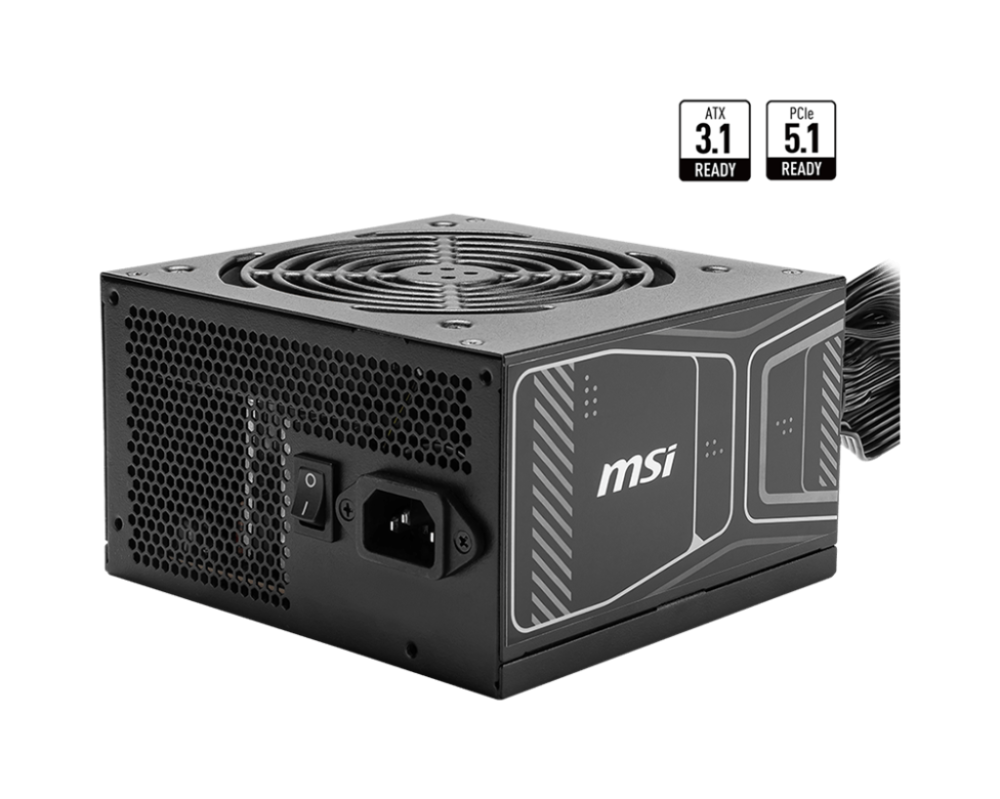 Fuente de Poder MSI MAG A850GN PCIE5 80 PLUS Gold ATX, 24-pin ATX, 120mm, 850W