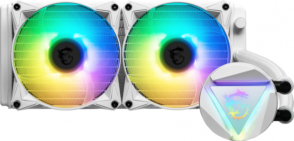 MSI MAG CORELIQUID 240R V2 Enfriamiento Líquido para CPU, 2x 120mm, hasta 2000RPM, Blanco 