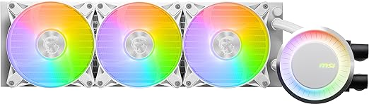MSI MAG CORELIQUID E360 WHITE Enfriamiento Líquido para CPU, 3x 120mm, hasta 3000RPM, Blanco 