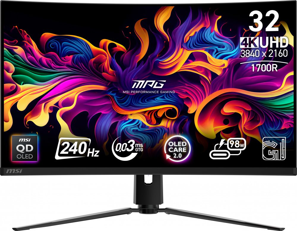 Monitor Gamer MSI MPG 321CURX QD-OLED 31.5", 3840x2160 4K Ultra HD, FreeSync, 240Hz, HDMI/DisplayPort, Negro