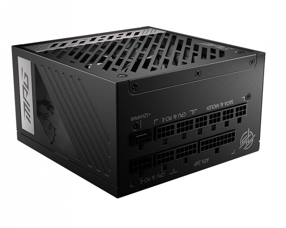 Fuente de Poder MSI MPG A1000G PCIE5 80 PLUS Gold ATX, Modular, 24-pin ATX, 12VHPWR, 135mm, 1000W
