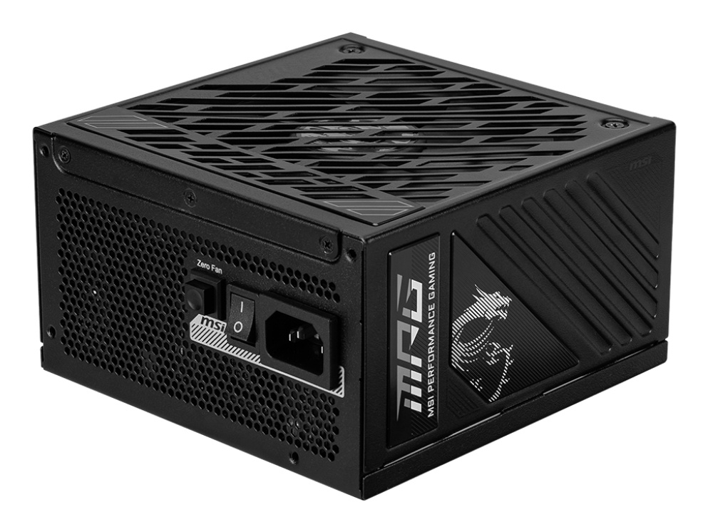 Fuente de Poder MSI MPG A1000GS PCIE5 80 PLUS Gold ATX, Modular, 24-pin ATX, 135mm, 1000W