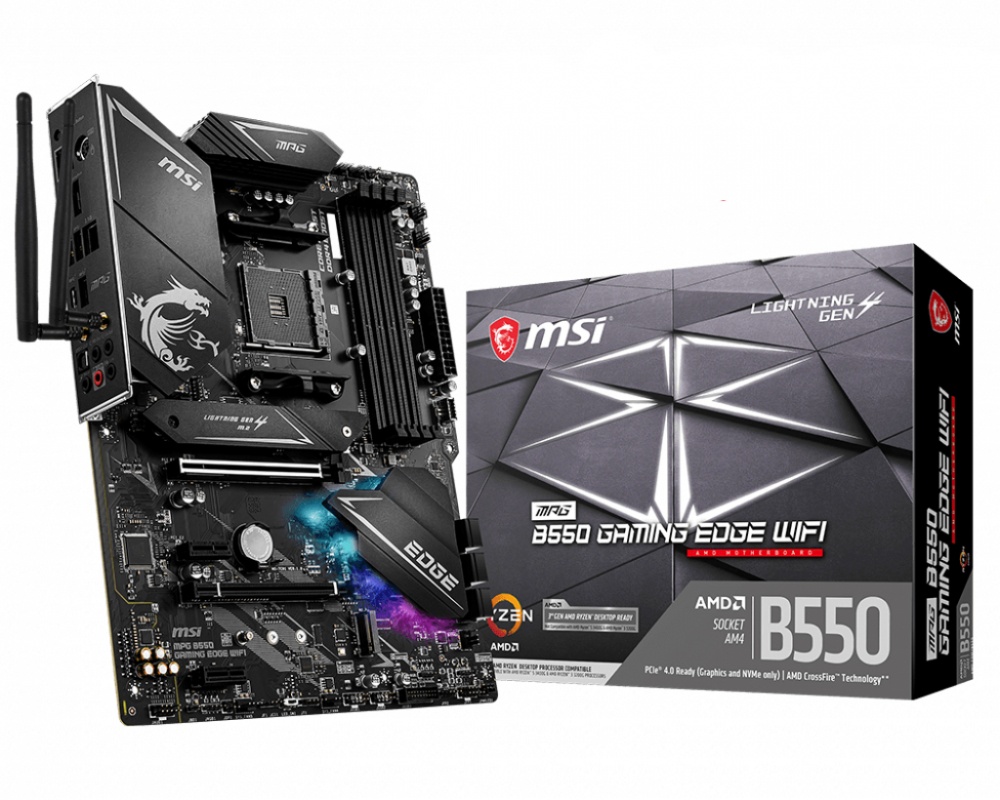 Tarjeta Madre MSI ATX MPG B550 GAMING EDGE WIFI, S-AM4, AMD B550, 128GB DDR4 para AMD — Requiere Actualización de BIOS para la Serie Ryzen 5000