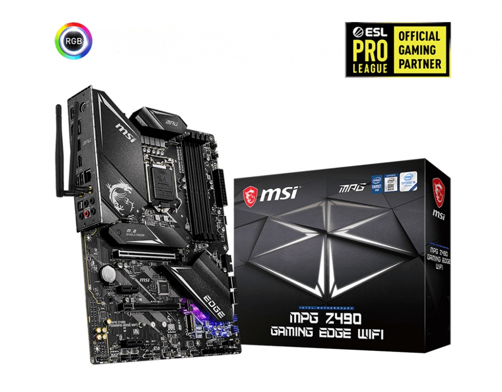 Tarjeta Madre MSI ATX MPG Z490 GAMING EDGE WIFI, S-1200, Intel Z490, HDMI, 128GB DDR4 para Intel
