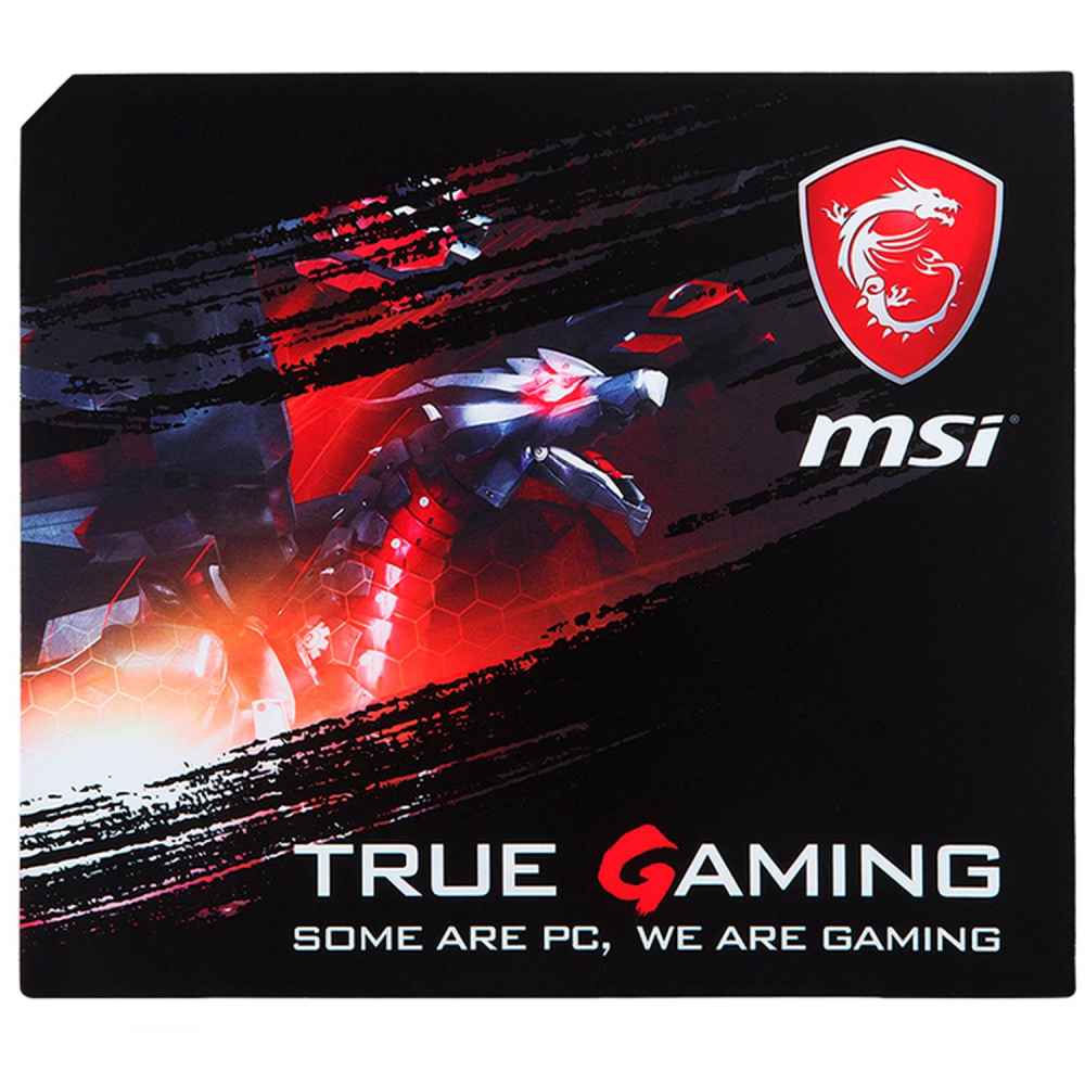 Mousepad MSi True Gaming, 31 x 28cm, Grosor 3mm, Negro