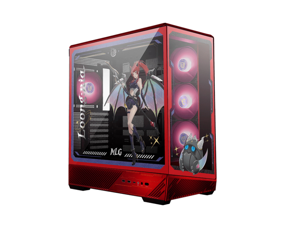 Gabinete MSI 130R MLG, Midi-Tower, ATX/Micro-ATX/Mini-ITX, USB 3.0, sin Fuente, 4 Ventiladores Instalados, Rojo