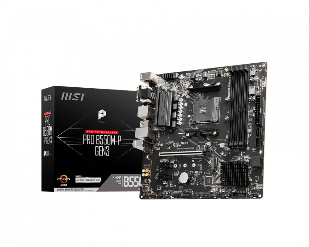 Tarjeta Madre MSI Micro-ATX PRO B550M-P GEN3, S-AM4, AMD B550, HDMI, 128GB DDR4 para AMD ― Requiere Actualización de BIOS para la Serie Ryzen 5000