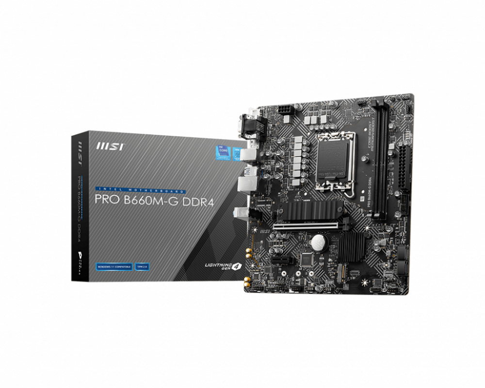 Tarjeta Madre MSI Micro-ATX PRO B660M-G DDR4, S-1700, Intel B660, HDMI, 64GB DDR4 para Intel ― Requiere Actualización de BIOS para Procesadores Intel 13va. Generación